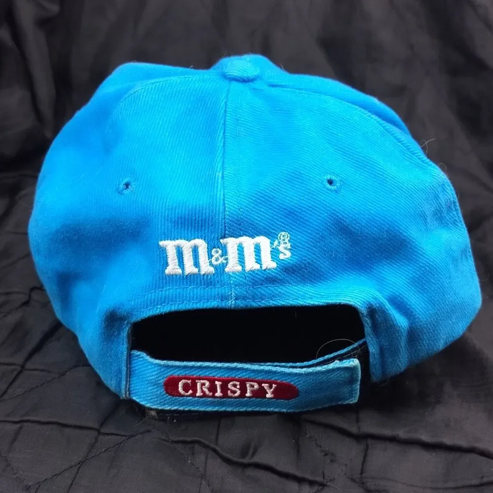 M&M's Crispy Orange Character Hat 1999 Mens Adjustable Blue Baseball Cap